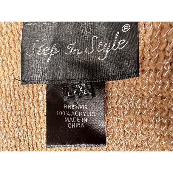 Gold Shimmer Fringe Cardigan Step In Style Poncho Gold Sz XL - Picture 4 of 8